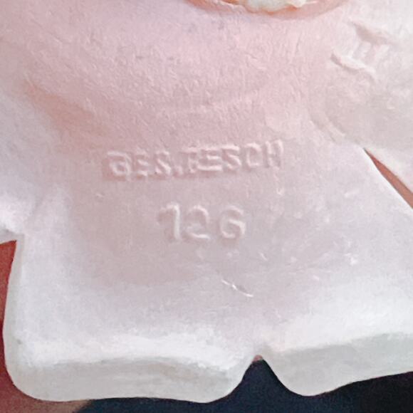 Austria Mid Century Pink Celluloid Rose Brooch Gold Tone Enamel Leaves READ - Picture 12 of 15